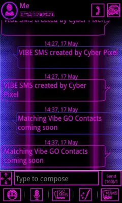 Cyber Pixels Vibe Contacts android App screenshot 0