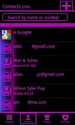 Cyber Pixels Vibe Contacts android App screenshot 1